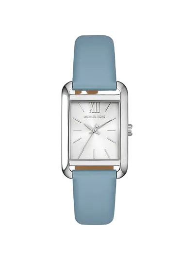 Michael Kors Petite Monroe Silver-Tone and Leather Women's Watch - MKO1061