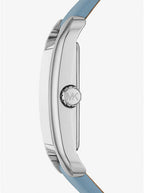Michael Kors Petite Monroe Silver-Tone and Leather Women's Watch - MKO1061