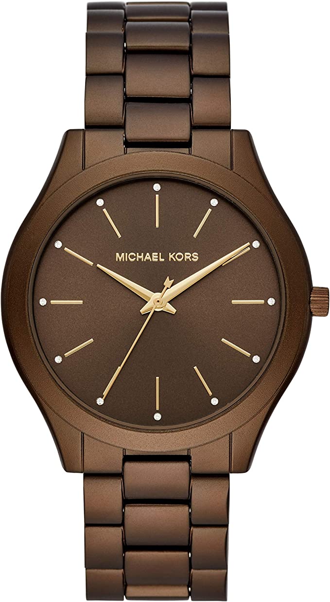 Michael Kors Slim Runway Brown Unisex Watch - MK4508 Hoofdafbeelding