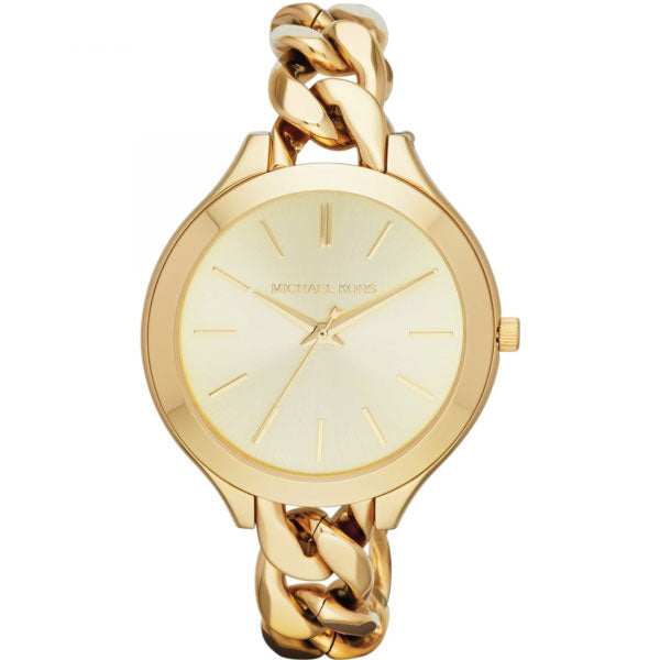 Michael Kors Slim Runway Gold dameshorloge - MK3222 Hoofdafbeelding