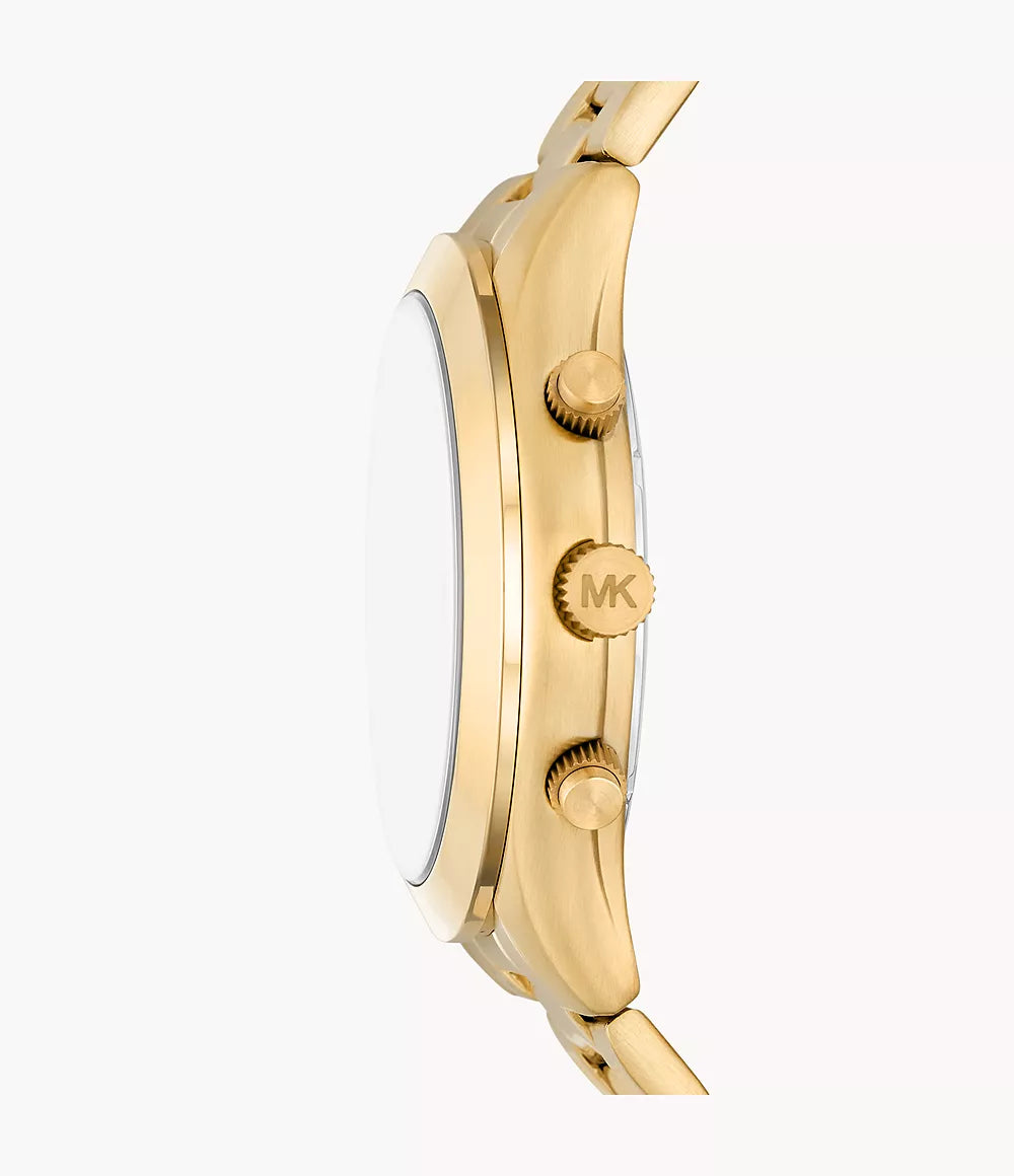 Michael Kors Slim Runway Chronograaf Herenhorloge in Goudkleur - MK1076 Secundaire afbeelding