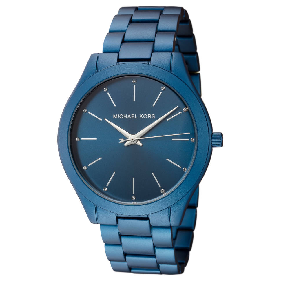 Michael Kors Slim Runway Marineblauw Unisex Horloge MK4503 Hoofdafbeelding