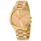 Michael Kors Slim Runway Pink Dial Two-tone Women's Watch - MK3493