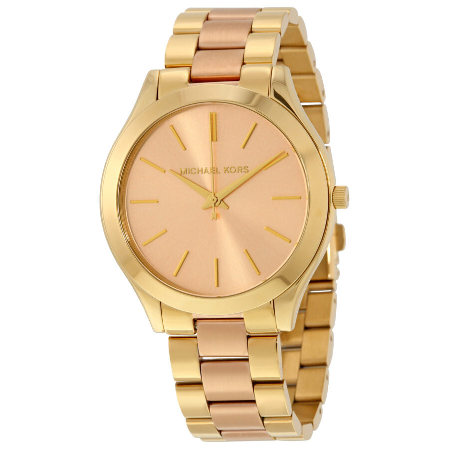 Michael Kors Slim Runway Pink Dial Two-tone Women's Watch - MK3493 Hoofdafbeelding