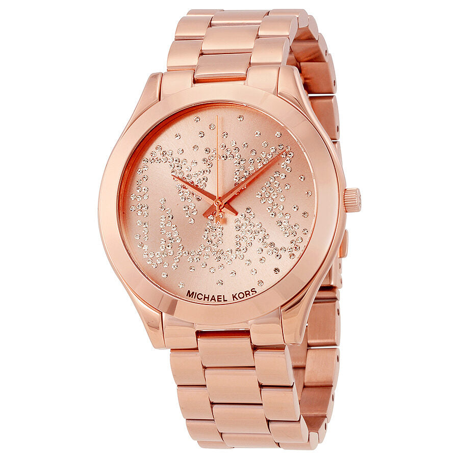 Michael Kors Slim Runway dameshorloge in roségoudkleur - MK3591 Hoofdafbeelding