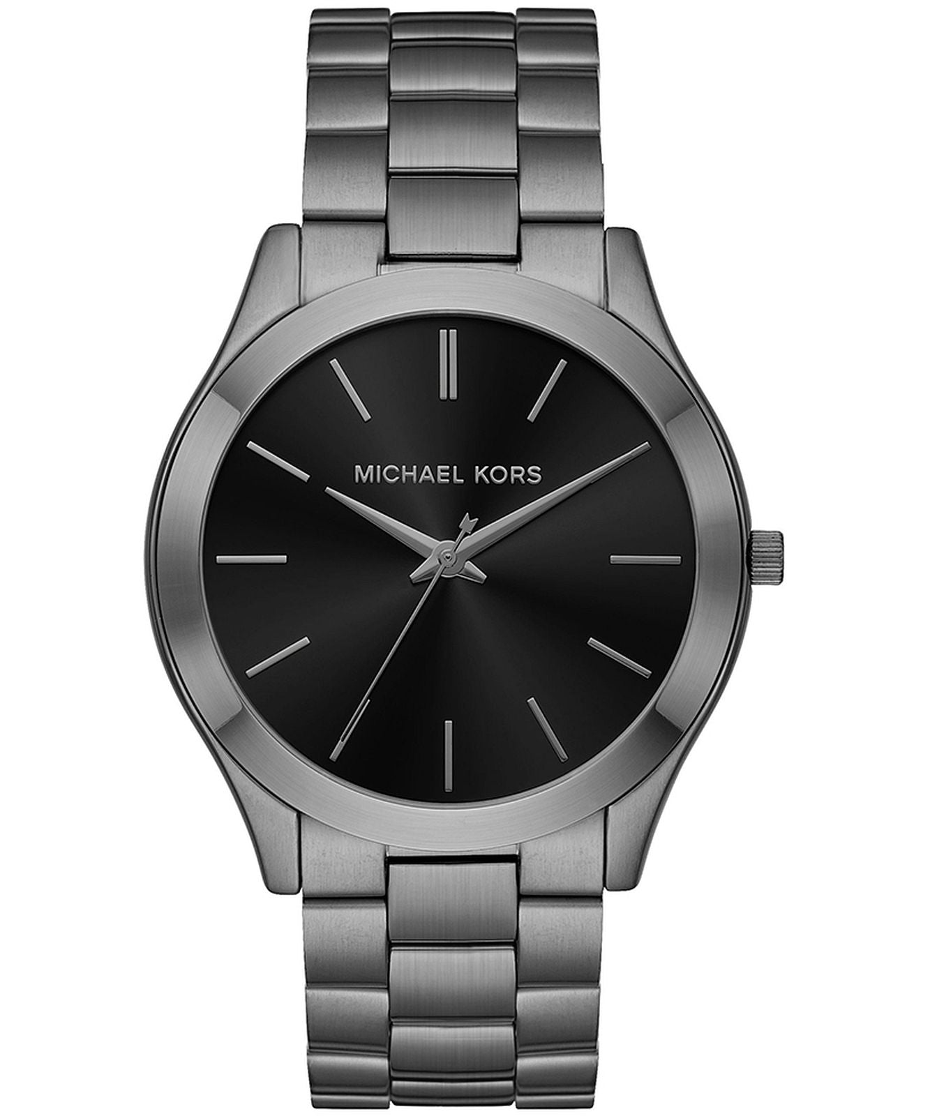 Michael Kors Slim Runway Three-Hand Gunmetal Stainless Steel Watch - MK1044 Hoofdafbeelding