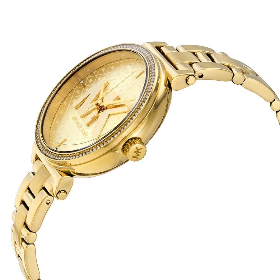 Michael Kors Sofie Quartz Crystal Gold Dial Ladie Women's Watch - MK4334 Secundaire afbeelding