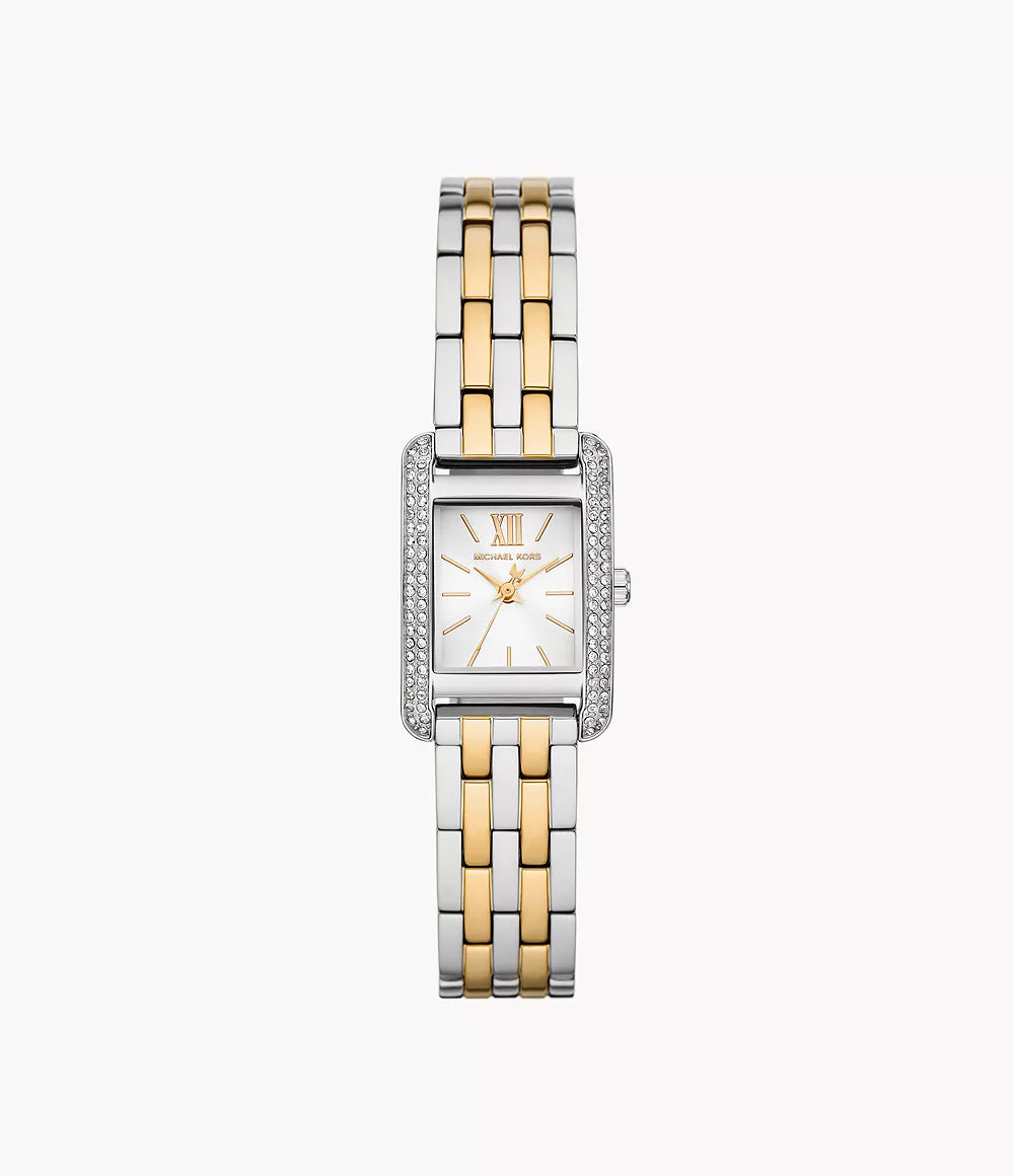 Michael Kors horloge met drie wijzers en tweekleurig roestvrijstalen ontwerp - MKO1035 Hoofdafbeelding