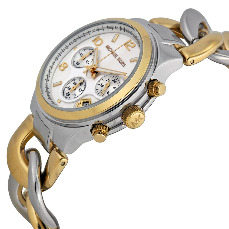 Michael Kors Twist Chain  Chronograph White Dial Ladies Watch MK3199 Secundaire afbeelding