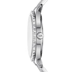 Michael Kors Layton Pavé Silver-Tone Logo Women's Watch - MK7298