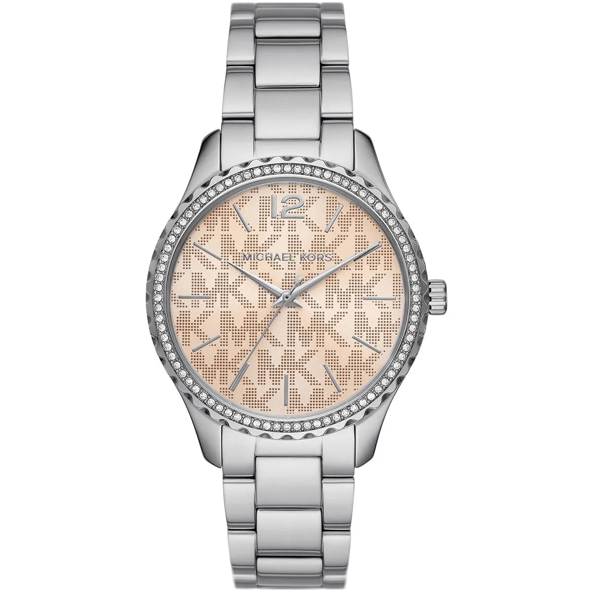 Michael Kors Layton Pavé dameshorloge met zilverkleurig logo - MK7298 Hoofdafbeelding