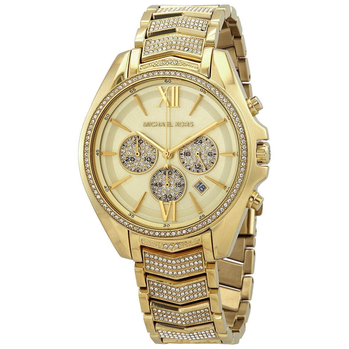 Michael Kors Whitney Chronograph Quartz Crystal Gold Dial Women's Watch - MK6729 Hoofdafbeelding