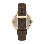 Michael Kors Addyson Three-Hand Gold Brown Genuine Leather Women's Watch - MK2945