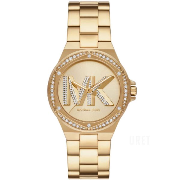 Michael Kors Lennox dameshorloge met drie wijzers, goudkleurig - MK1062 Hoofdafbeelding