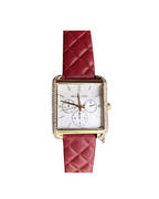 Michael Kors Pyper Red Leather Strap Women's Watch - MK2770