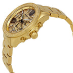 Michael Kors Wren Chronograph Pave Dial Gold Women's Watch - MK6095