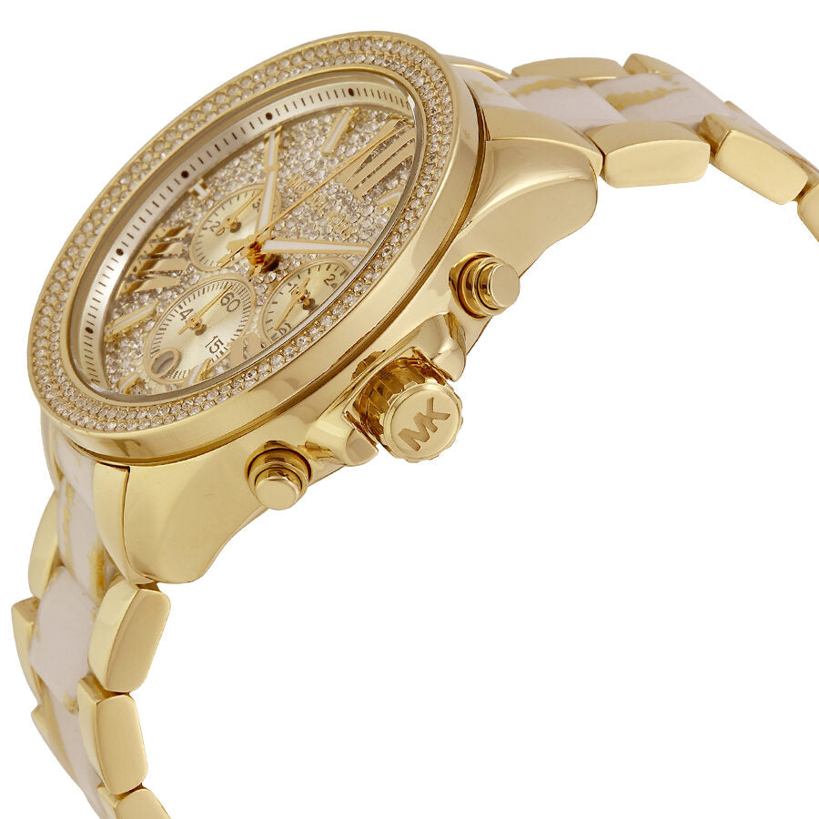 Michael Kors Wren White Zebra Diamond Dial Gold-Tone Women's Watch - MK6157 Secundaire afbeelding