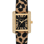 Michael Kors Emery Three-Hand Animal Print Leather Women's Watch - MK7387