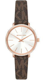 Michael Kors Pyper Brown Leather Women's Watch - MK1036