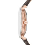 Michael Kors Pyper Brown Leather Women's Watch - MK1036