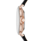 Michael Kors Pyper Black Leather Strap Women's Watch - MK2835