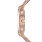 Michael Kors Tibby Multifunction Pink PVC/Polyurethane Strap Women's Watch - MK2955