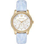 Michael Kors Tibby Multifunction White Dial Blue Genuine Leather Women's Watch - MK2965