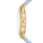Michael Kors Tibby Multifunction White Dial Blue Genuine Leather Women's Watch - MK2965