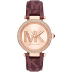 Michael Kors Parker Merlot PVC with Logo Women's Watch - MK2974