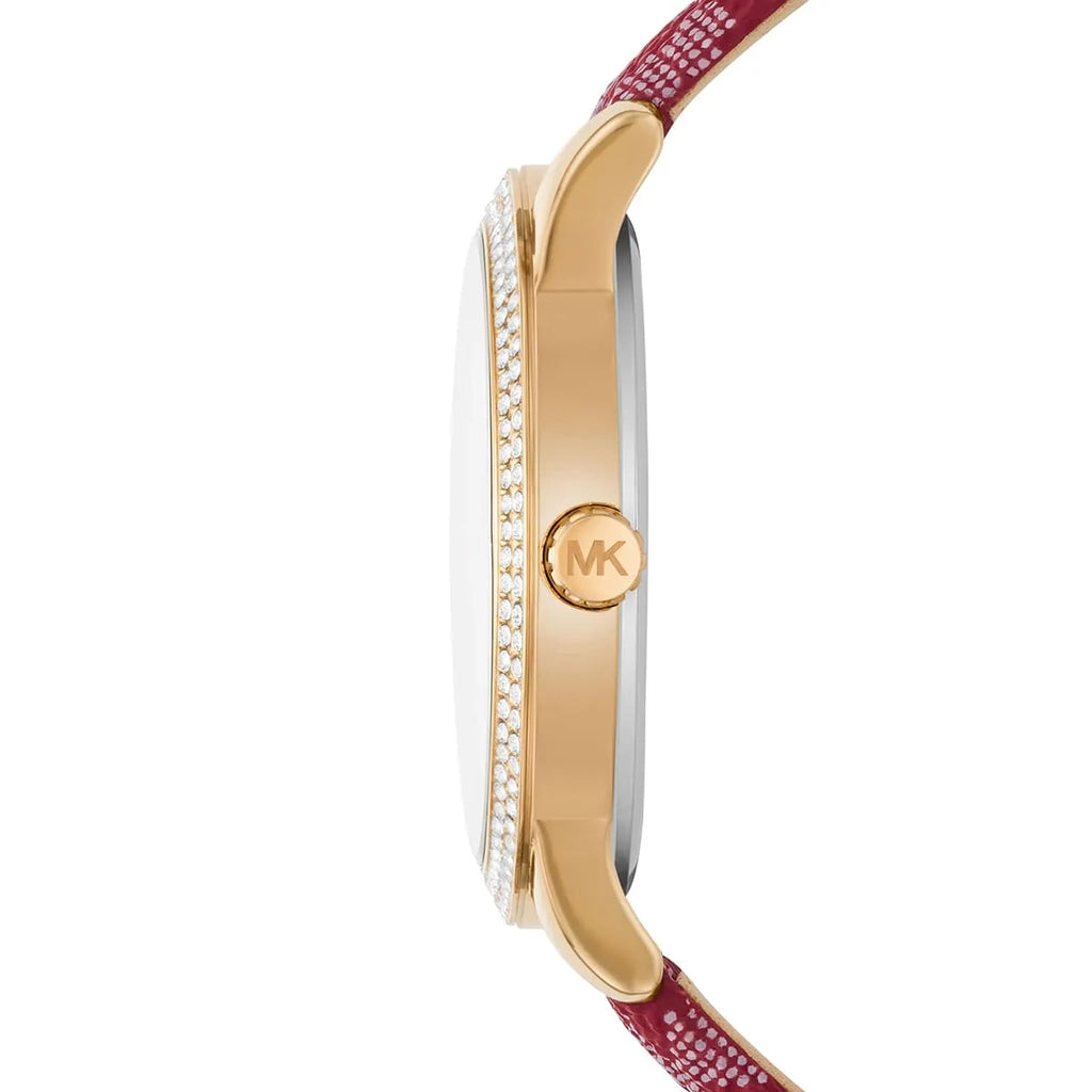 Michael Kors Tibby Multifunction Red Logo Strap Women's Watch - MK2975