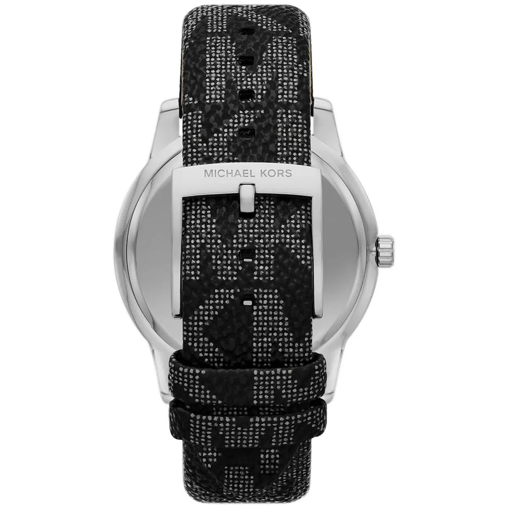 Michael Kors Tibby Chronograph Black Dial Black Genuine Leather Women's Watch - MK2976