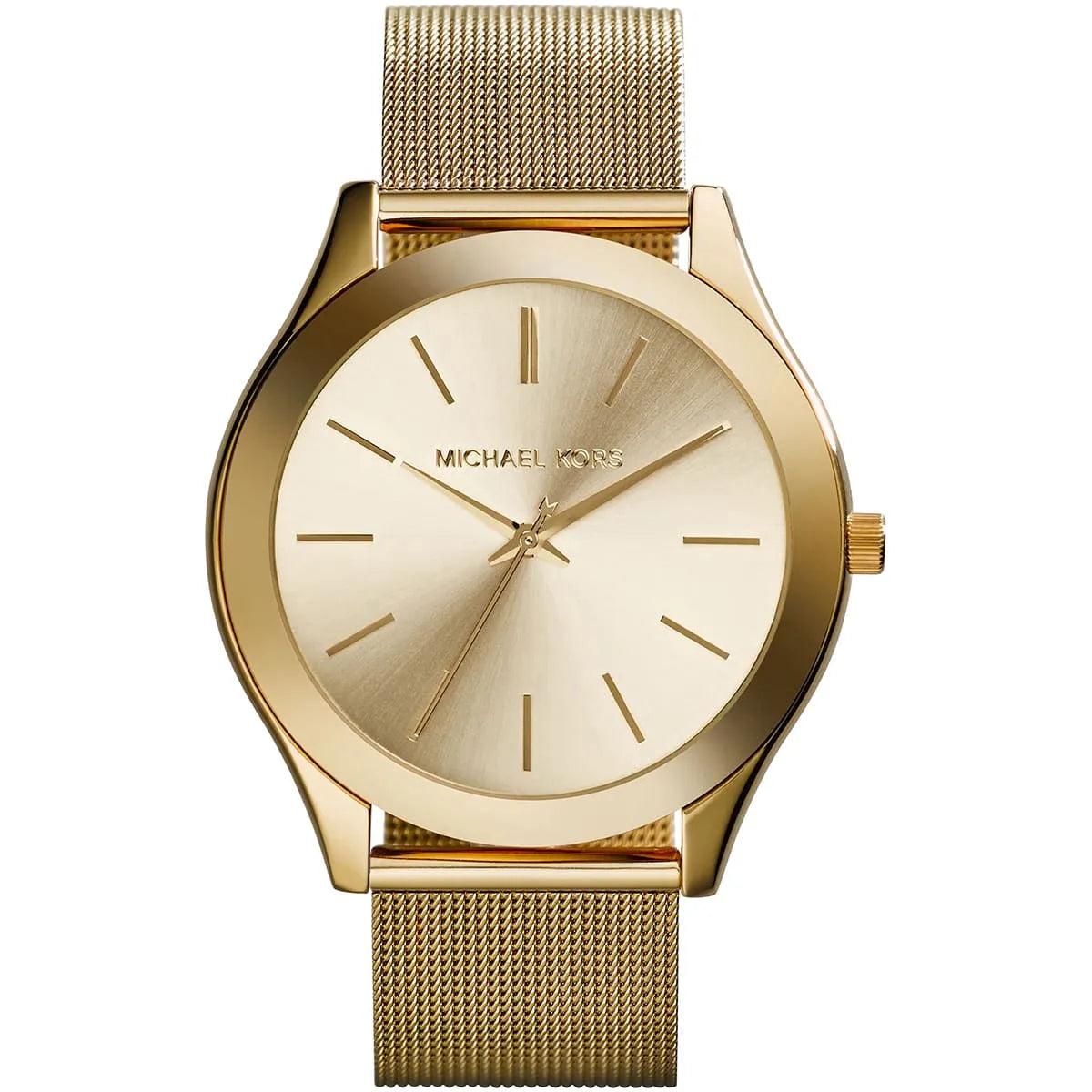 Michael Kors Slim Runway Gold Mesh Women's Watch - MK3282 Hoofdafbeelding
