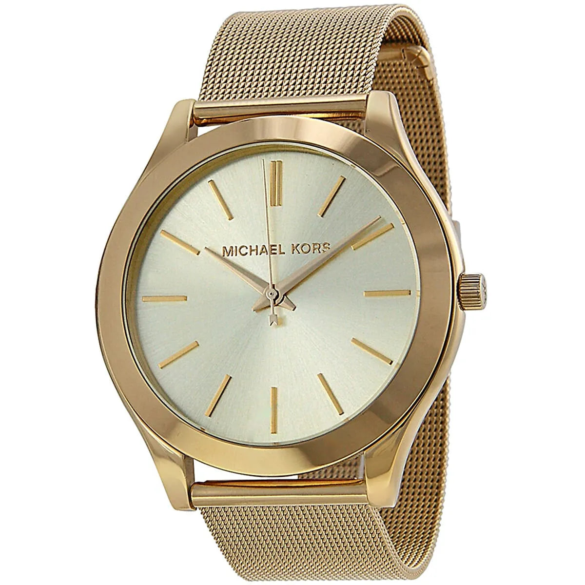Michael Kors Slim Runway Gold Mesh Women's Watch - MK3282 Secundaire afbeelding
