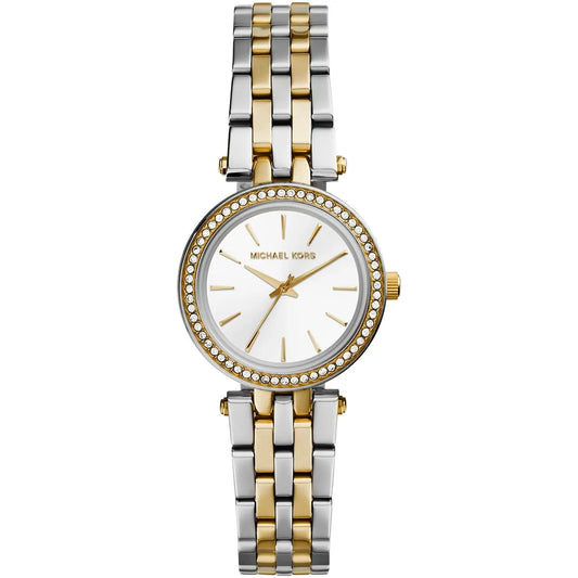 Michael Kors Mini Darci 26mm White Dial Two-Tone Women's Watch MK3323