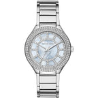 Michael Kors Kerry Pavé Chambray Blue MOP Dial Silver Women's Watch - MK3395