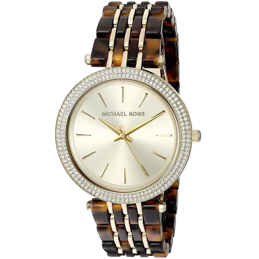 Michael Kors Darci Gold Dial Tortoise Acetate Strap Women's Watch - MK4326