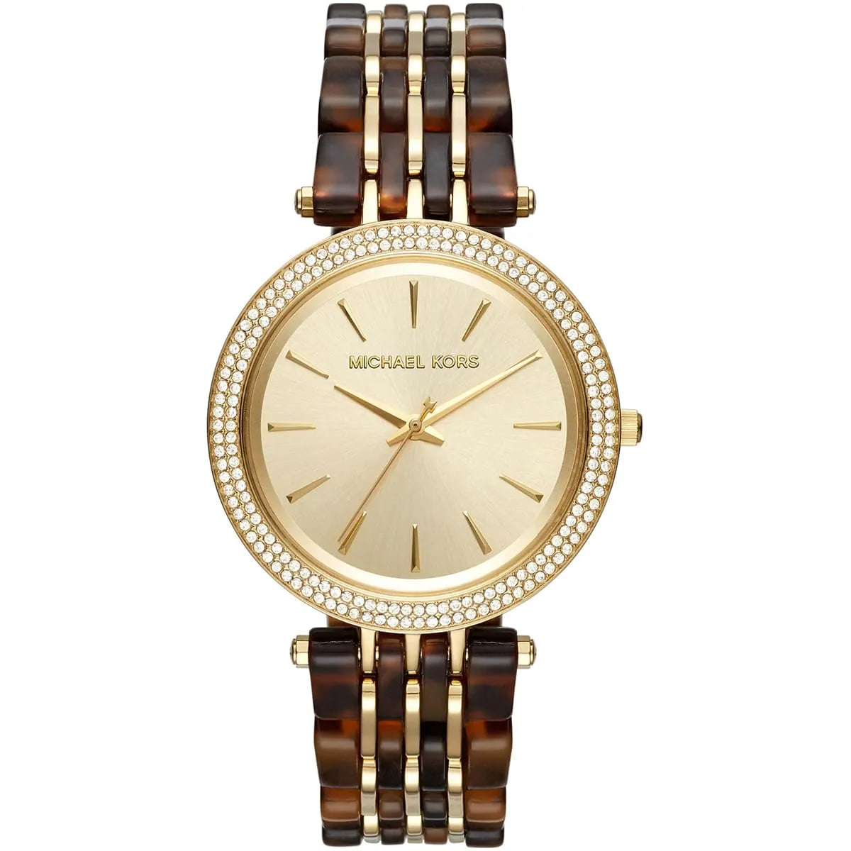 Michael Kors Darci Gold Dial Tortoise Acetate Strap Women's Watch - MK4326 Hoofdafbeelding