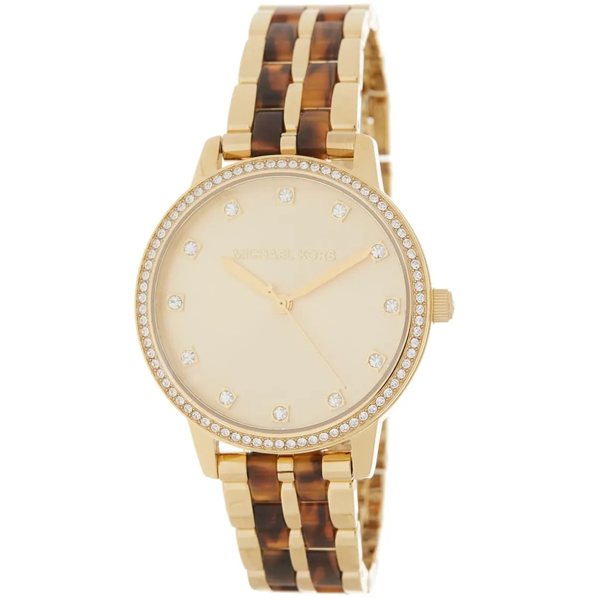Michael Kors Melissa Gold Sunray Dial Gold Tortoiste Acetate Women's Watch - MK4395 Secundaire afbeelding