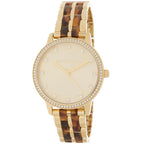 Michael Kors Melissa Gold Sunray Dial Gold Tortoiste Acetate Women's Watch - MK4395