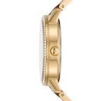 Michael Kors Melissa Gold Sunray Dial Gold Tortoiste Acetate Women's Watch - MK4395
