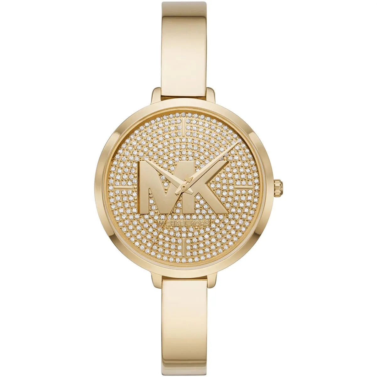Michael Kors Charley dameshorloge met pavé wijzerplaat en gouden armband - MK4469 Hoofdafbeelding