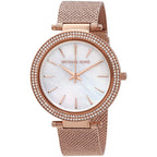 Michael Kors Darci White MOP Dial Rose-gold Mesh Women's Watch - MK4519