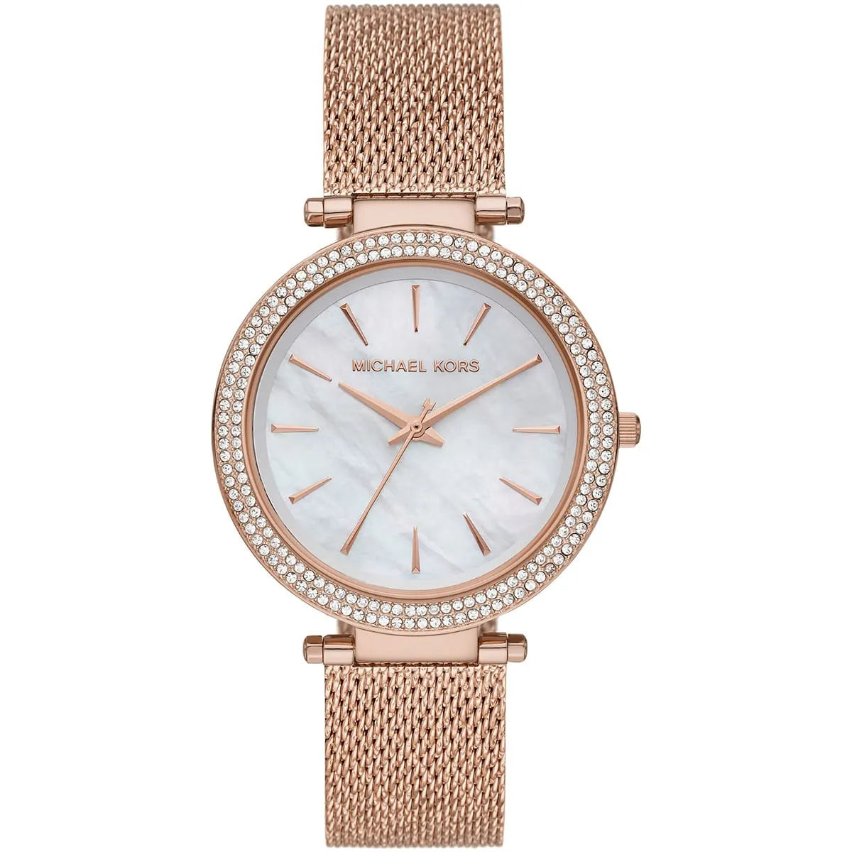 Michael Kors Darci White MOP Dial Rose-gold Mesh Women's Watch - MK4519 Hoofdafbeelding