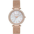 Michael Kors Darci White MOP Dial Rose-gold Mesh Women's Watch - MK4519