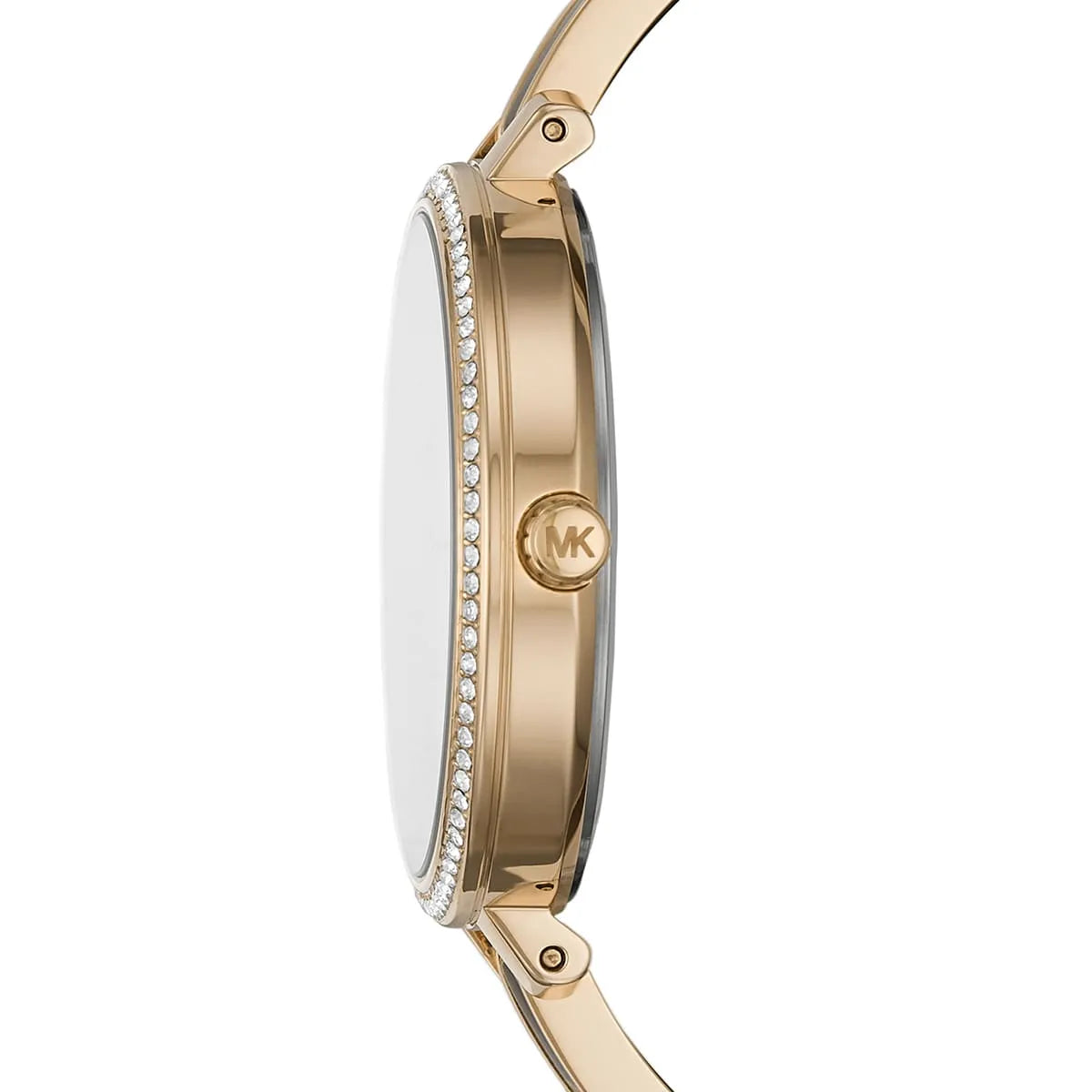 Michael Kors Jaryn Gold dameshorloge met pavé wijzerplaat, tweekleurige slanke armband - MK4544 Secundaire afbeelding