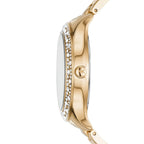 Michael Kors Liliane Dameshorloge met witte parelmoeren wijzerplaat en gouden accenten - MK4555