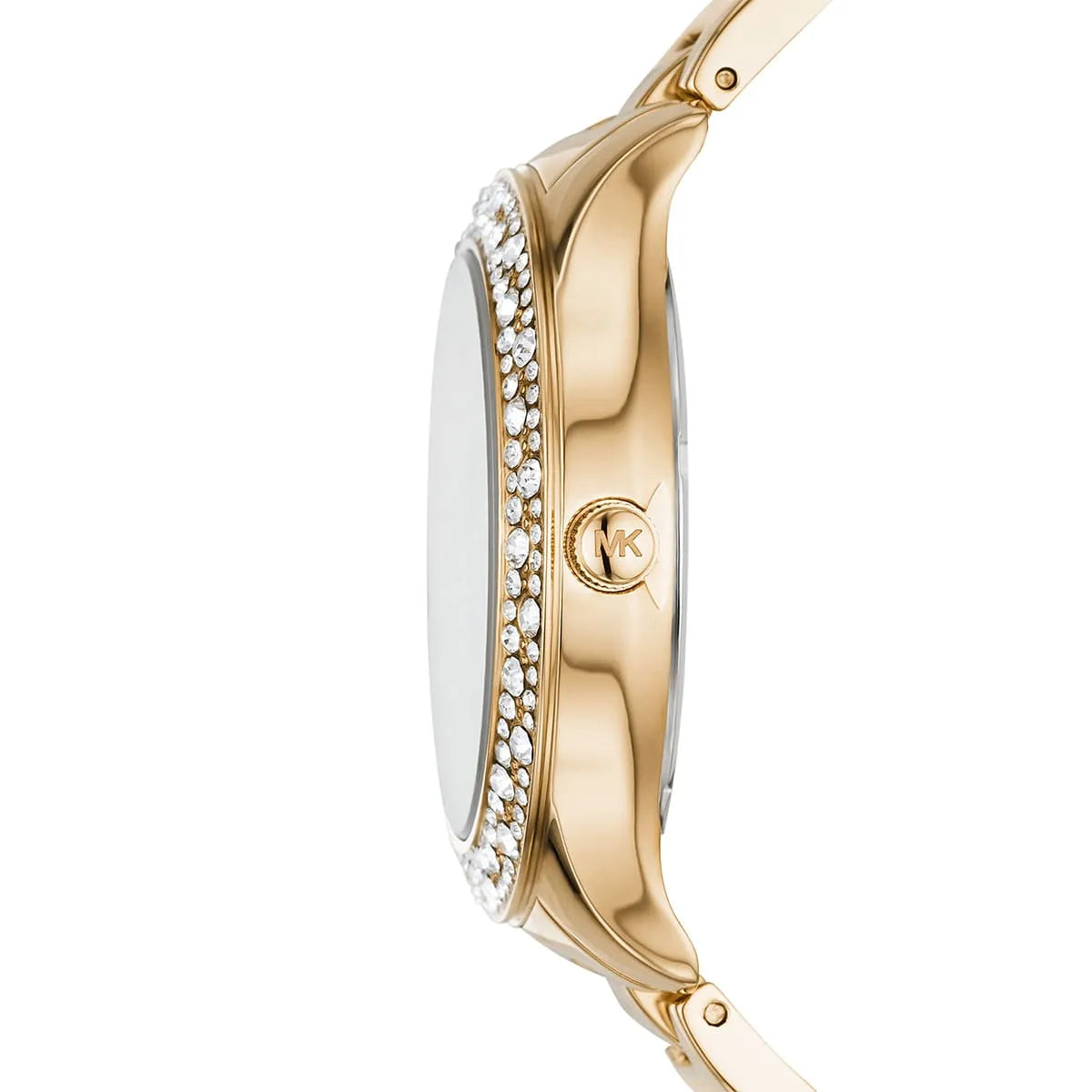 Michael Kors Liliane Dameshorloge met witte parelmoeren wijzerplaat en gouden accenten - MK4555