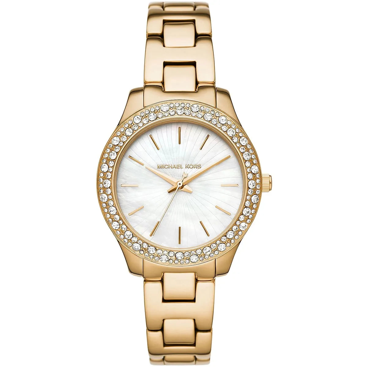 Michael Kors Liliane White MOP Dial Gold Women's Watch - MK4555 Hoofdafbeelding