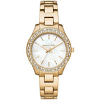 Michael Kors Liliane White MOP Dial Gold Women's Watch - MK4555