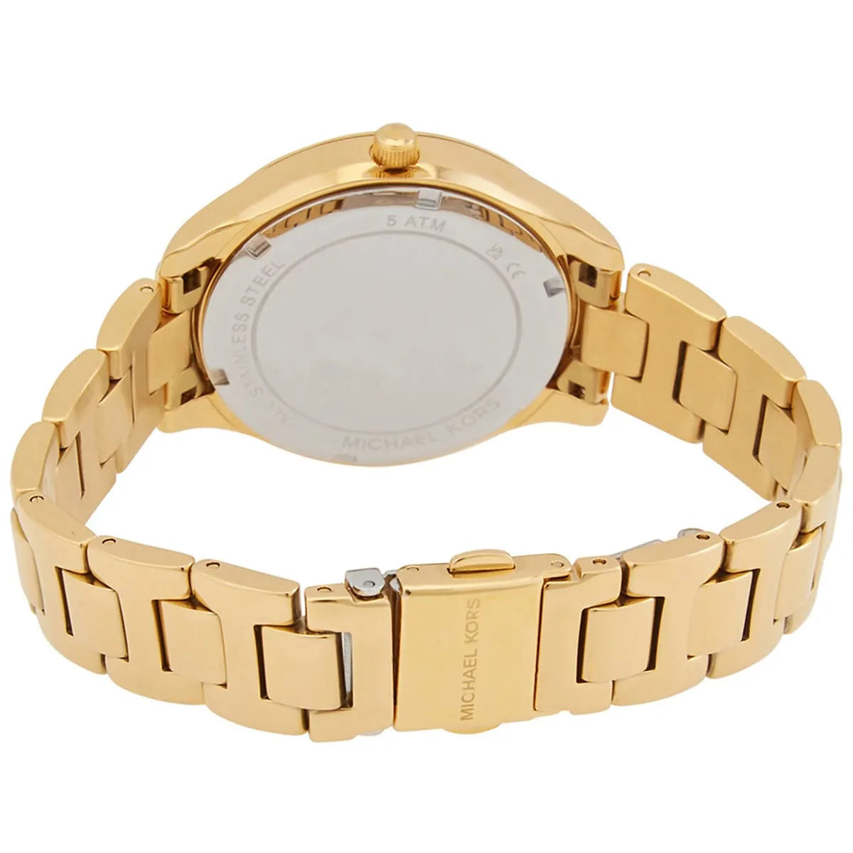 Michael Kors Liliane Dameshorloge met witte parelmoeren wijzerplaat en gouden accenten - MK4555